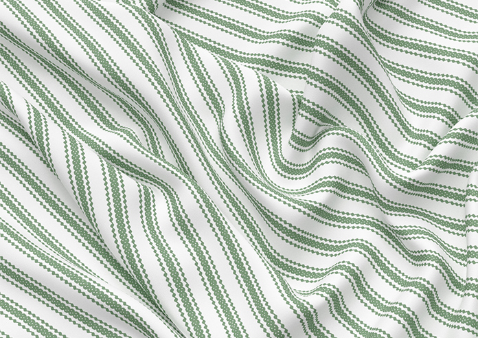 Lace Stripes, Emerald - Motorised Roman Blind - Image 4